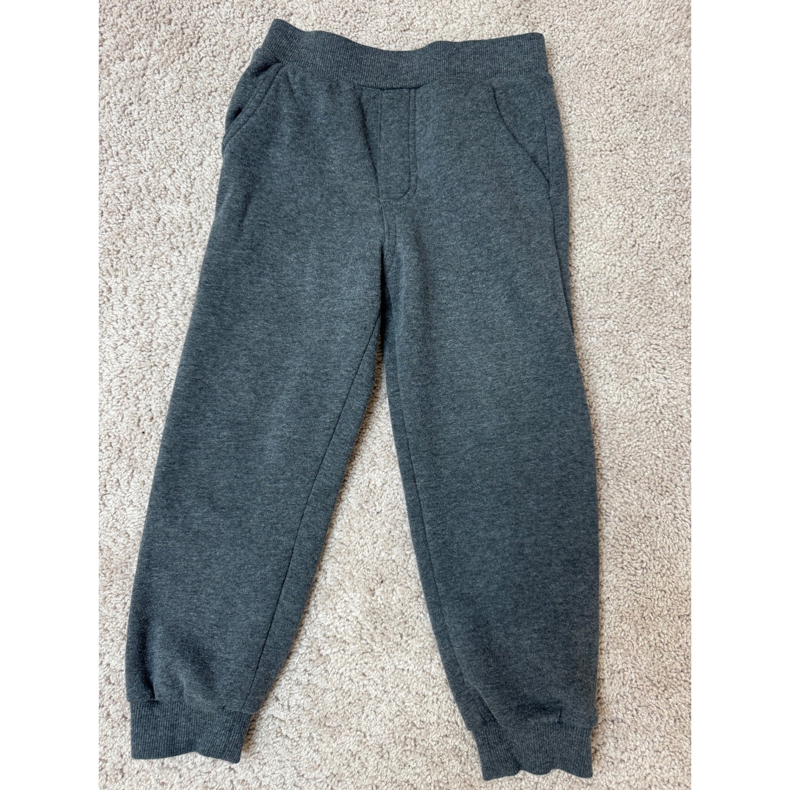 Kids Headquarters Boys Gray Fleece Jogger Sweatpants Size 5 Charcoal Heather