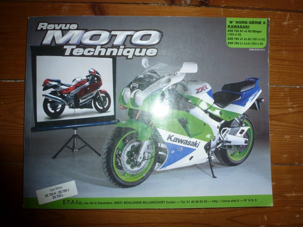 Revue technique Kawasaki ZXR750 manuel atelier rtm moto collection