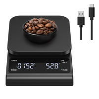 Kaffeewaage Mit Timer 3Kg Feinwaage USB Wiederaufladbar FüR Espresso Kochen