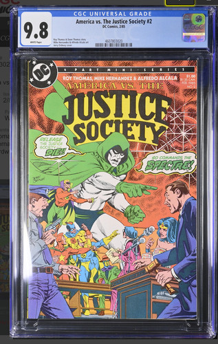 🔑 💎🔥 America vs the Justice Society #2 CGC 9.8 White 1985 DC  Rare! Netflix?