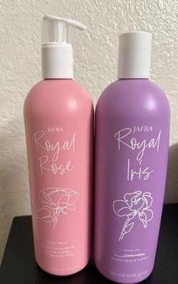 JAFRA Royal Iris Body Oil Iris and Rose Body Lotion Scent 500 ml 16.9 FL OZ 