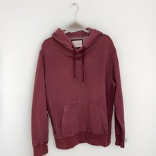 American Eagle Hoodie Cranberry Super Soft Size Medium Faded Front Pocket