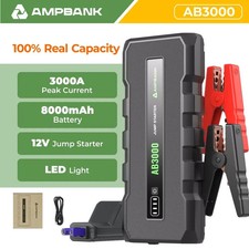 Car Jump Starter Battery 12V 3000a Gas 6L Diesel 4L Powerbank Portable