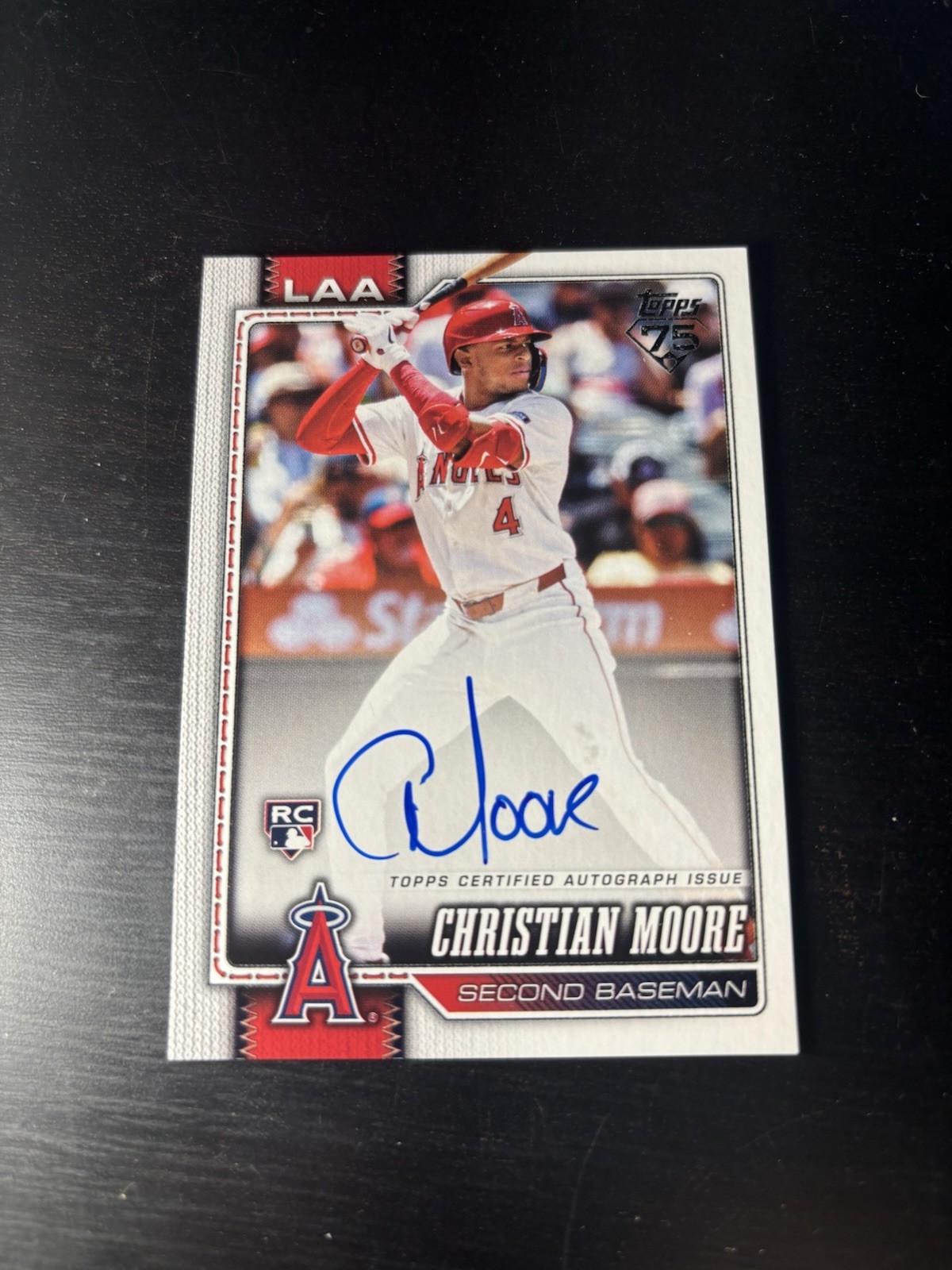 2026 Topps Series 1 Christian Moore Flagship Real One On Card Rookie Auto Angels