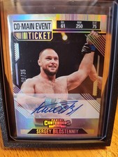 2025 Panini Contenders PFL SERGEY BILOSTENNIY Co-Main Event Ticket Auto /35