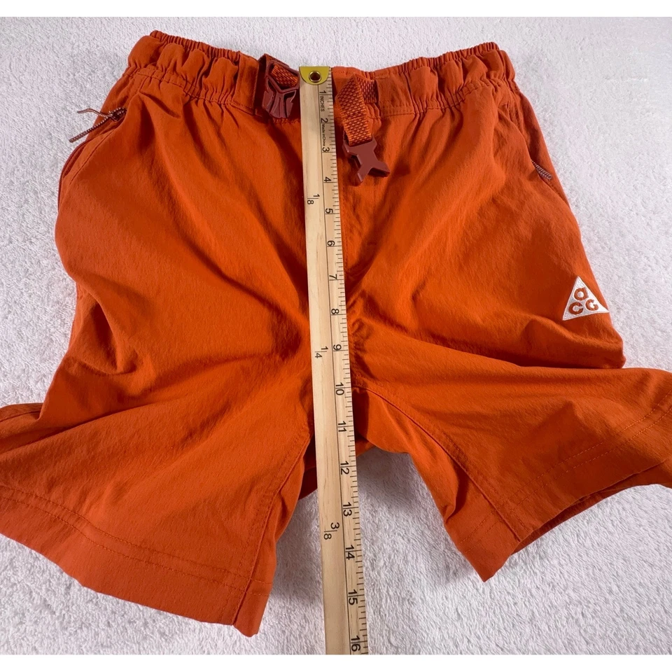Pantalones Cortos Nike ACG Para Mujer L Naranja Blanco Senderismo Utilidad Cinturón Foto 4 de 4