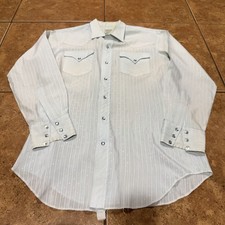H Bar C Ranchwear 1960s Long Tail Western Pearl Snap Shirt Disco Made in USA