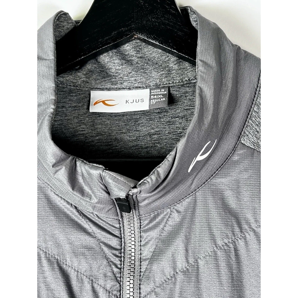 Chaqueta de retención KJUS para hombre talla 54 XL ajuste regular gris al aire libre golf empaquetable Foto 3 de 4