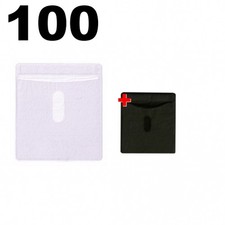 100 White  100 Black CD Double-sided Plastic Sleeve Holds 200 / Sleeve 