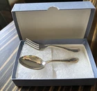 Modern Victorian by Lunt Sterling Silver 2 Piece Baby Child Fork and Spoon Set