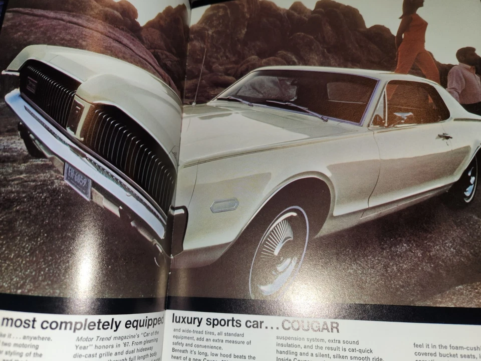 Mercury Cougar 1968 folleto original XR-7 GT GT-E Foto 3 de 4