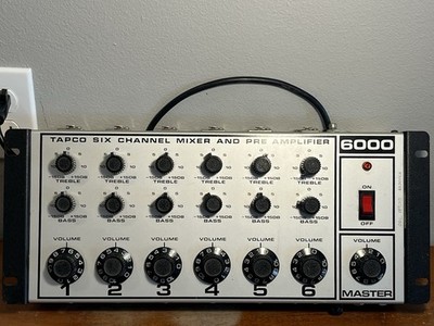 Vintage 1970's Tapco 6000 Mixer Pre Amplifier Amp EV - Great Condition - Works