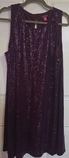 Vince Camuto Purple Women's Sequin A-line Mini Dress, US XL NWOT