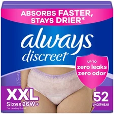 Adult Incontinence Underwear for Women and Postpartum Underwear, XXL, Up to 1...