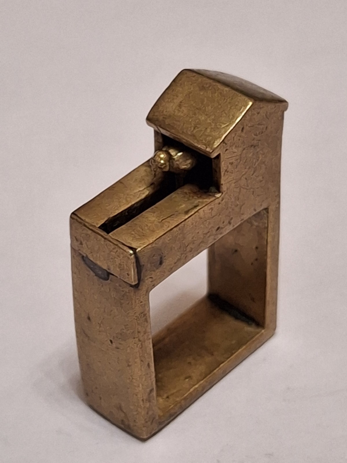 Bird House Brass Square Ring DEFY - image 6