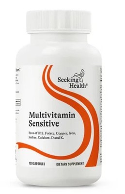 Seeking Health Multivitamin Sensitive Vitamin Methyl Free MF 120 Capsules 07/26
