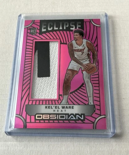 2024-25 Panini Obsidian - Eclipse Materials Kel'el Ware,Pink Flood /49 (MEM, RC)