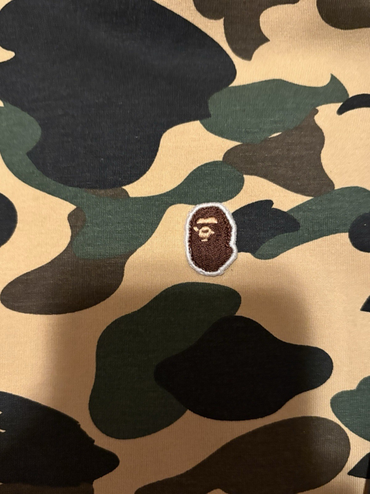 Bape Khaki XLarge Camo Hoodie 100% Cotton Full Zip A Bathing Ape Size XL thumbnail 2