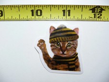 FUNNY CAT KITTEN SMALL STICKER DECAL WAVE FALL WEATHER PET FELINE