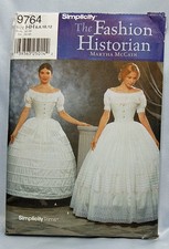Simplicity 9764 Fashion Historian Martha McCain Sewing Size HH 6-8-10-12