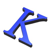 3D Acryl-Alphabet-Spiegel-Wandaufkleber Buchstabe K Selbstklebend