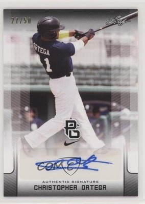 2017 Leaf Perfect Game National Showcase Black 27/50 Christopher Ortega Auto fm0