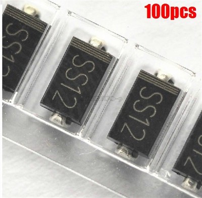 100Pcs Rectifier Voltage 20 To 40V Current 1A Smd SS12 1N5817 Schottky Barrie no
