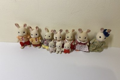 Sylvanian Families Kaninchen Sortiment Set Schokolade ~ Periwinkle Milk 10er Familie