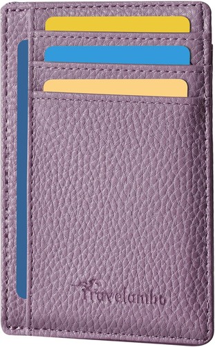 Travelambo Slim Wallet Front Pocket Minimalist Leather RFID Blocking Medium Size - 第 30/45 張圖片