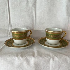 Bernardaud Limoges Vendome Cup Saucer Pair Set