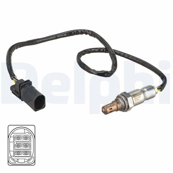 Delphi Lambdasonde Sensor Abgassteuerung ES21084-12B1 FüR Fiat Punto EVO Panda-image