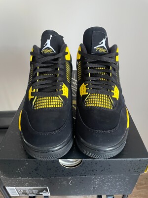 Jordan 4 Thunder Retro Size 11.5 DH6927-017 NEW Black Yellow Tour