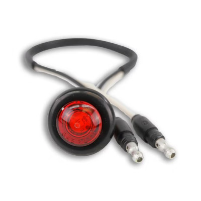 Truck-Lite 33050RP 0.75'' 33 Series Round 1-LED Marker / Kit-Red / 5 Pack