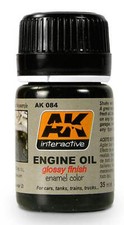 AK Interactive 84 Engine Oil Glossy Enamel Paint 35ml Bottle