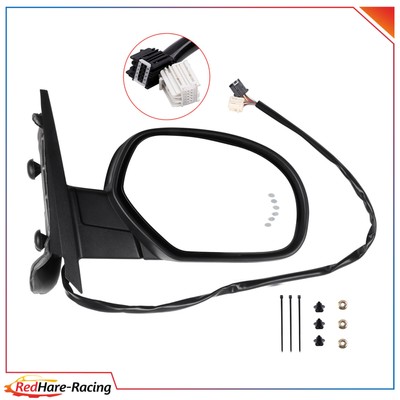 Power Heated Black Signal Memory Arrow Lamp For 2007-13 GMC Chevy Right Mirror
