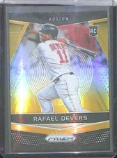 2018 Panini Prizm Baseball Gold Prizm Rookie #18 Rafael Devers No 8 of 10