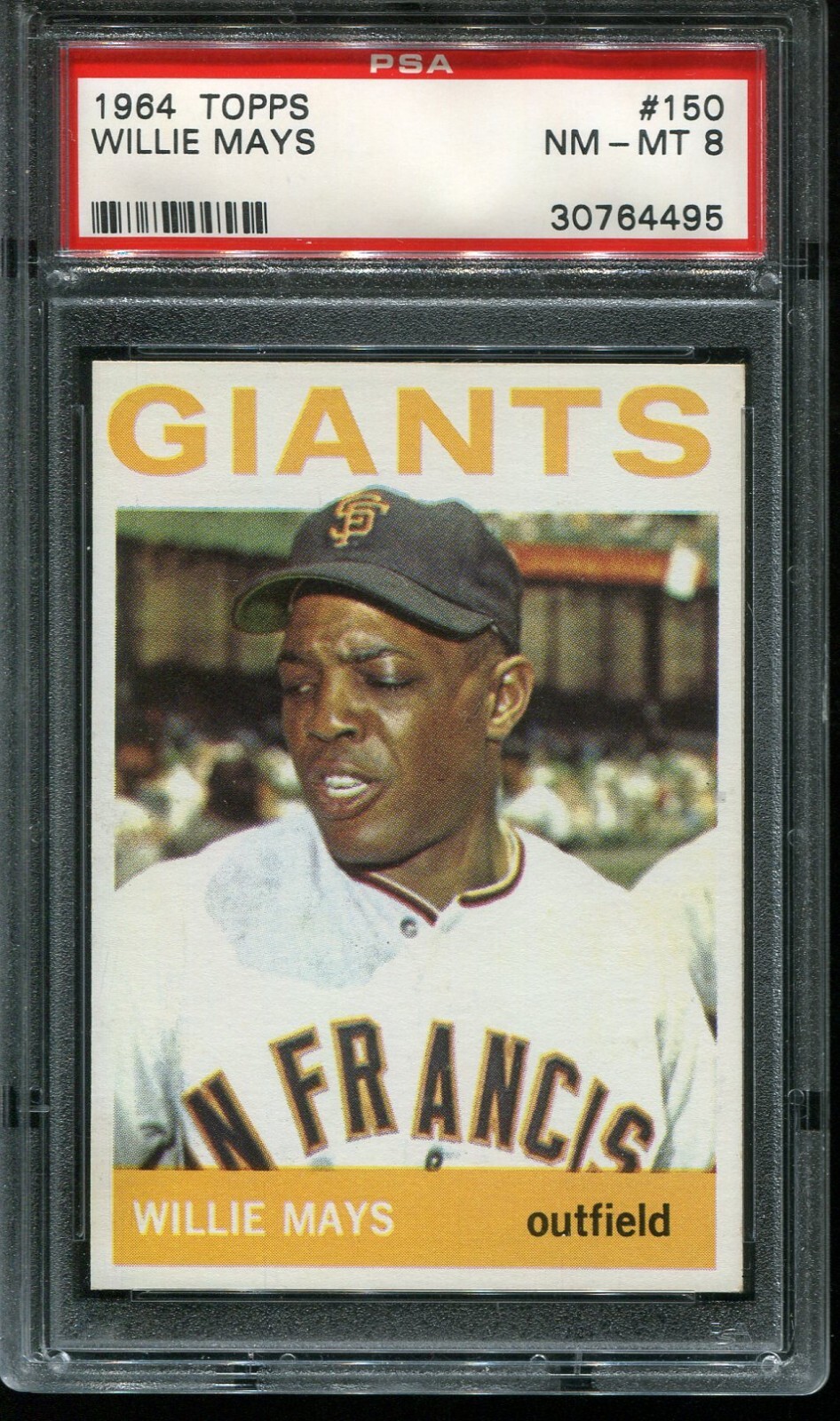 1964  Topps  Baseball  # 150   Willie Mays  (NM-MT)   "HIGH END"   PSA 8