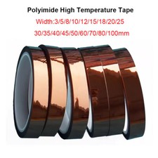 1Roll 33M Heat Resistant Tape High Temp Adhesive Polyimide Tapes Width 3mm-100mm