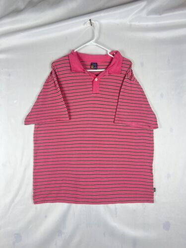 Vintage 90s Nautica Jeans Company pink brown polo 