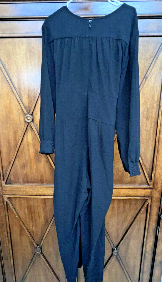 Eva Mendes New York and Co BLACK Polyester Jumpsuit Size 18 NWT eBay