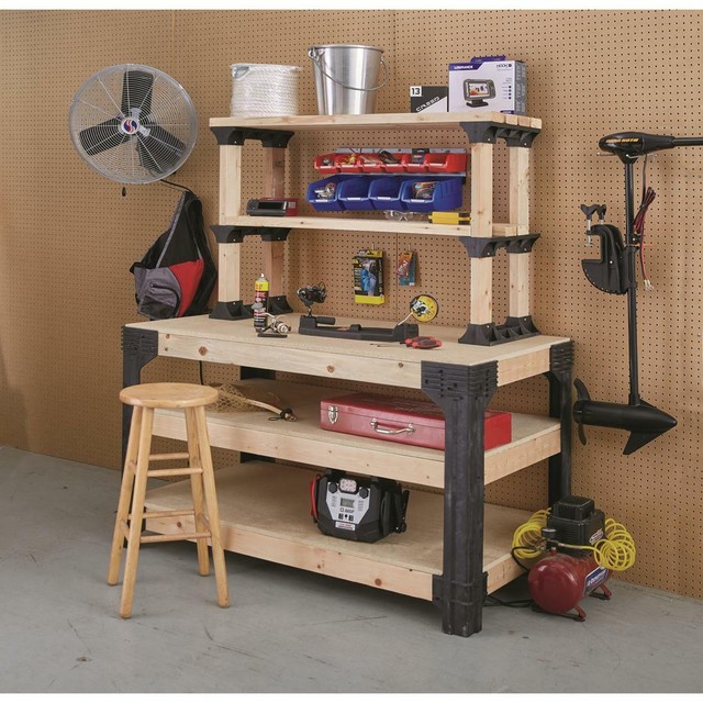 Workbench Table Kit DIY Bench Custom Storage Wooden Shelf Workbench Table Kit DIY Bench Custom Storage Wooden Shelf