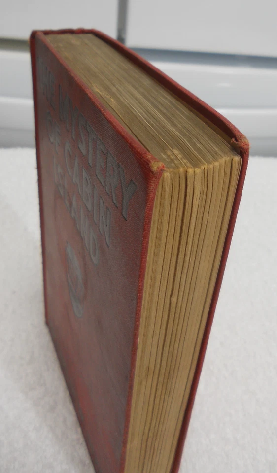 Hardy Boys #8 The Mystery of Cabin Island 1930B-3 Red NO DJ! 1st Ed 3rd Print - Image 4 of 4