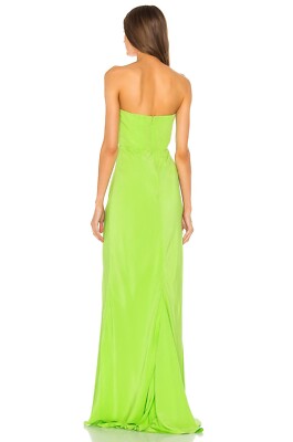 NEW NWT $249 LOVERS + FRIENDS "Pryce" lemon lime maxi strapless dress sz M  | eBay