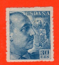 ESPAÑA 1940-1945 EDIFIL 924ic** VARIEDAD CALCADO AL DORSO 