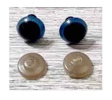 blue safety eyes toy doll animal for crochet knit 3/8 inch plastic 1 pair new