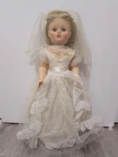 Sayco Loveable Doll Bride 27" Vintage 1950's Sleepy Eyes Sound