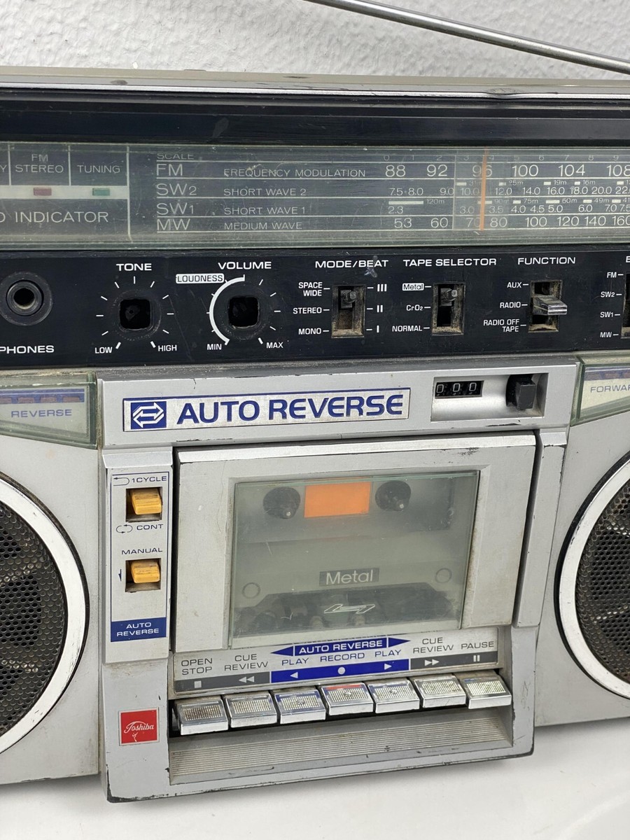 Vintage Toshiba RT-200S Stereo Boombox Cassette Recorder Player