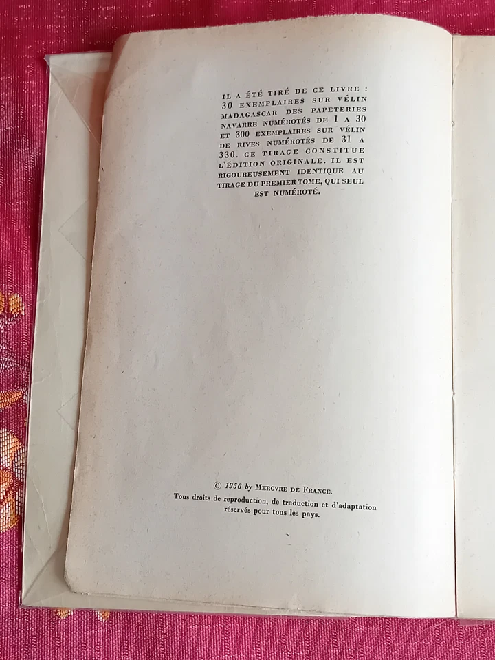 Journal Littéraire de Paul LÉAUTAUD, Tome 3 (1910-1921) 1956 Mercure - Original - Photo 4/4
