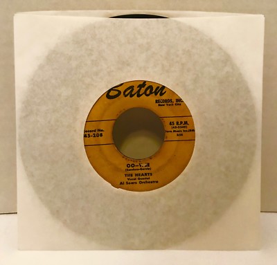 The Hearts Oo-Wee 45 Vinyl Record 7'' Single With Al Sears Orchestra Doo-Woop R&B