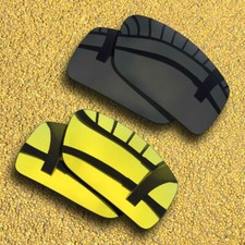 2 Pairs Polarized Replacement Lens for-Oakley Gascan-Black 24K Gold Mirror